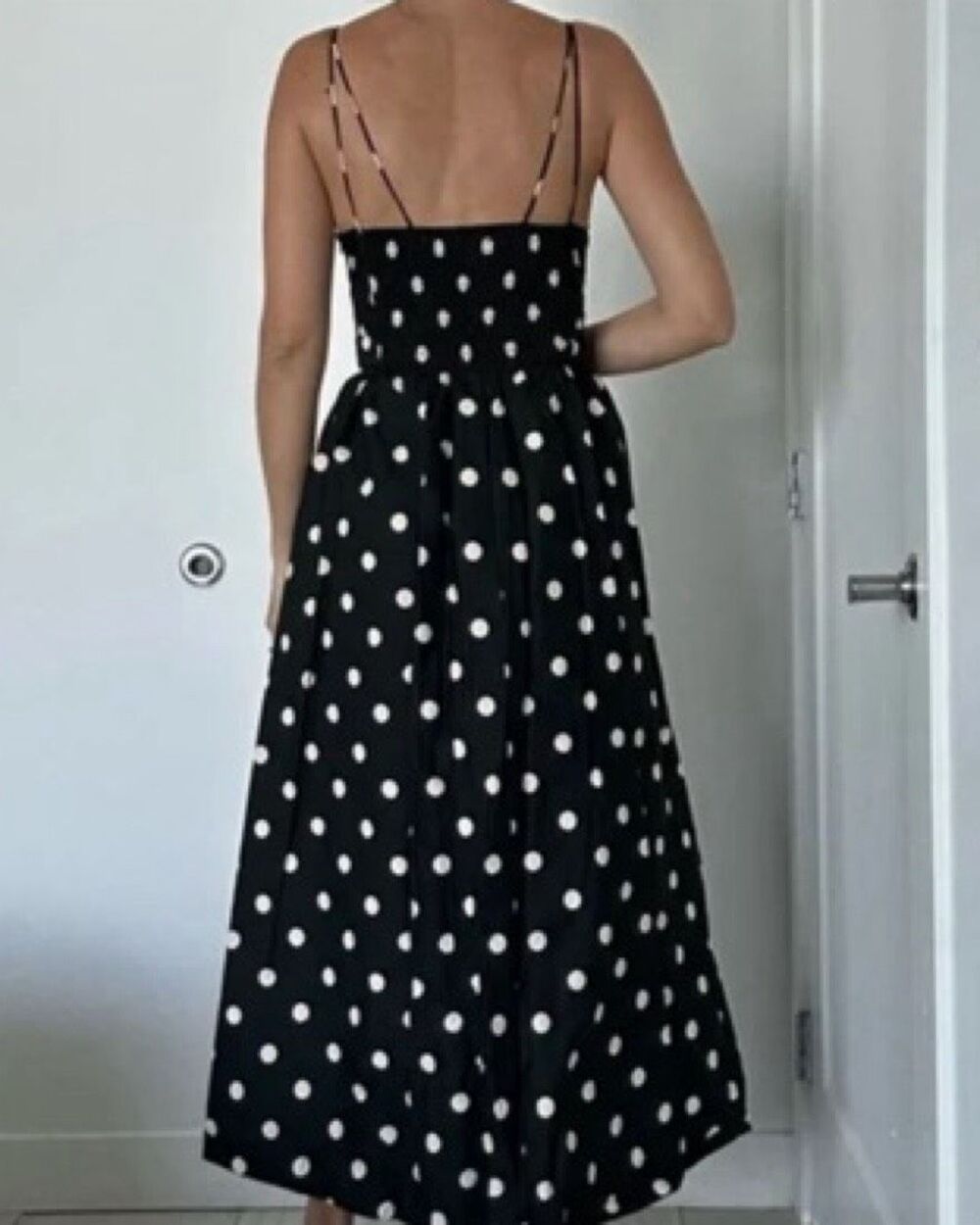 ✨EN SAISON Polka Dot Navy & White Sz Large Dress✨ - Picture 2 of 6